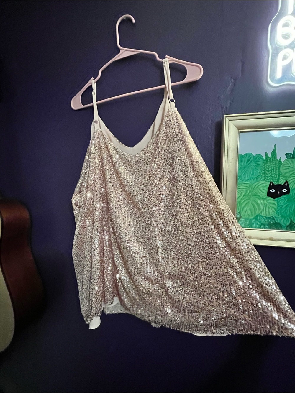 PLUS SIZE Torrid Sophie Swing Sequin Cami/Tank Top